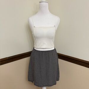 American Eagle black and white plaid mini skirt